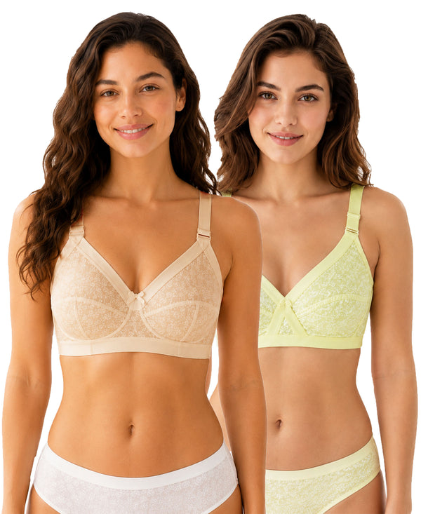 T.T. Women Desire Printed Bra PO2 Beige,Yellow