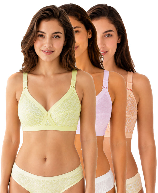 T.T. Women Desire Printed Bra PO3 Yellow,Pink,Skin
