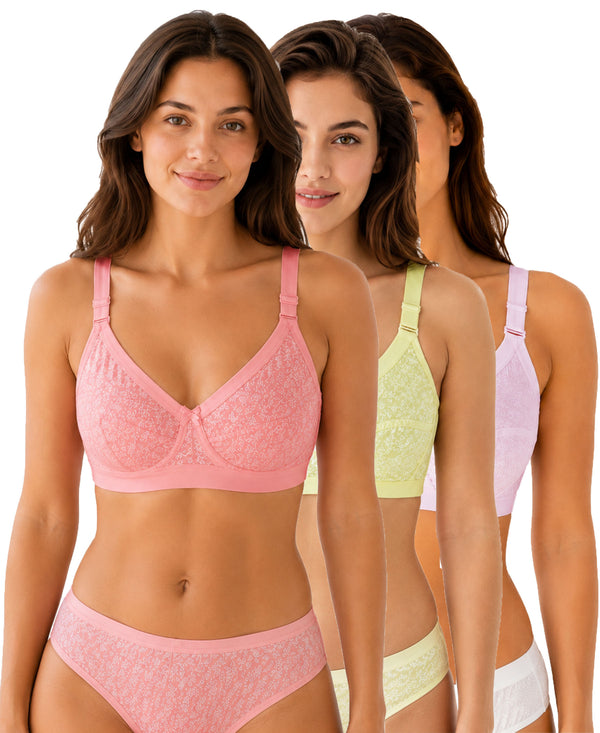T.T. Women Desire Printed Bra PO3 Yellow,Pink,Coral