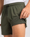 T.T. Men|Dri Fit Sports Short|Regular Fit|Side Pocket|Ideal For Gym, Sports & Daily Wear|Pack Of 2-Navy,Olive