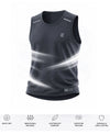 T.T. Men Active-Dry Polyester Fooball-Knit Fabric| Round Neck | Sleeveless | Sweat-Wicking Gym & Active Wear TeesDark Grey