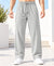 T.T.Men Premium Cord-Knit Wide-Leg Track Pant -Cream