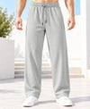 T.T.Men PO2 Premium Cord-Knit Wide-Leg Track Pant -Black,Cream