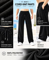 T.T.Men PO3 Premium Cord-Knit Wide-Leg Track Pant-Wine,Black,Navy