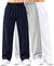 T.T.Men PO3 Premium Cord-Knit Wide-Leg Track Pant-Navy,Cream,White