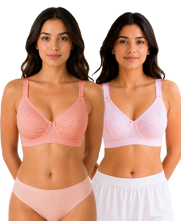 T.T. Women Desire Printed Bra PO2 Orange-Pink