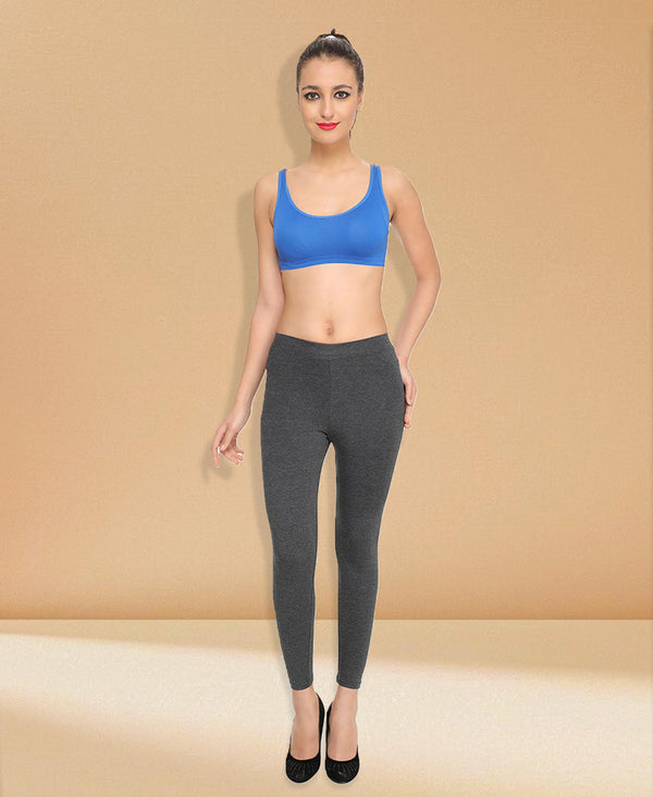 HiFlyers Women Anthra Grey Ankle Length Leggings/ Yoga Pant