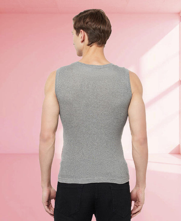 T.T. Men Designer Gym VestPack Of 2 Black-Red-Grey-Red