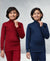 T.T. Boys & Girls |Slim Fit| Cotton Fleece |Full Sleeves|High Neck|Trendy Winter Wear|Dyed Top Pack Of 2-Blue-Red