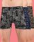 T.T. Men Desire Super Combed Cotton Printed Snug Fit Long Trunks For Men Pack Of 3 Grey-D.Brown-Navy