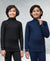 T.T. Boys & Girls |Slim Fit| Cotton Fleece |Full Sleeves|High Neck|Trendy Winter Wear|Dyed Top Pack Of 2-Black-Blue