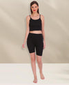 T.T. Women Cotton SpandexMultipurpose ShortBlack
