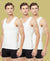 T.T. Men Interlock Vest Sleeveless Pack Of 3 White