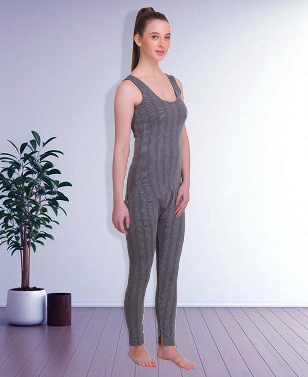 T.T. Women Hotpot Elite Top Thermal Anthra - Grey (Pack Of 2)