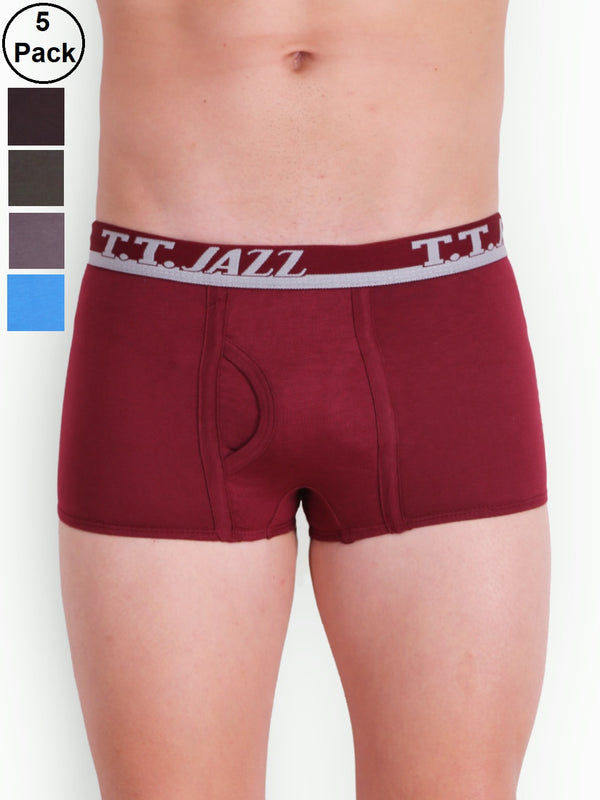 T.T. Men Jazz Mini Trunk Pack Of 5 Assorted Colors
