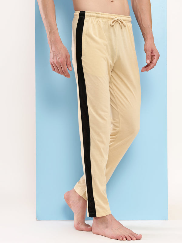 T.T. Men'S Poly Jersey Cut & Sew Trackpant -Skin