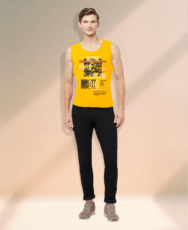 T.T. Men|Cool Tees|100% Cotton|Printed| Regular Fit |Round Neck Muscle Tshirts|Pack Of 2|Orange::Olive