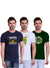 T.T. Men|Printed Tshirts For Men|Eco Friendly Recycled Fabric |Graphics Printed Tees|Round Neck|Half Sleeves|Cotton Blended Tees For Men|Regular Fit|Small Print|Pack Of 3|Navy-White-Olive