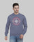 Hiflyers Men|Regular Fit|Chest Printed Cotton Fleece|Soft Stylish Casual Winter Wear Sweatshirt|Steel Grey-P18