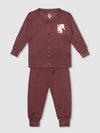 T.T. Unisex Baby Boys & Girls |Regular Fit| Premium Cotton Blended |Skin Soft Fabric|Front Open|Full Sleeves|Trendy Winter Wear|Top Payjama Thermal Set -Brown