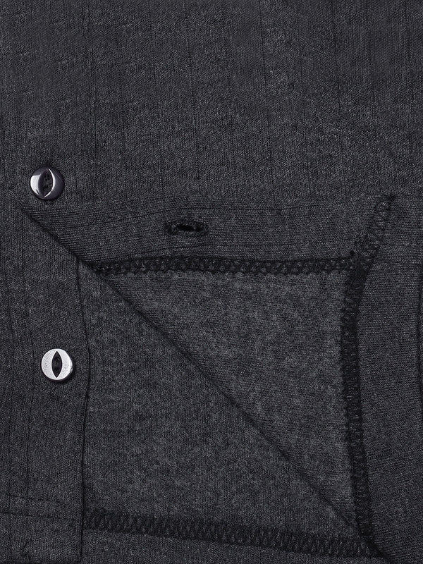 T.T. Unisex Baby Boys & Girls |Regular Fit| Premium Cotton Blended |Skin Soft Fabric|Front Open|Full Sleeves|Trendy Winter Wear|Top Payjama Thermal Set -Anthra