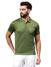 Hiflyers Men|Regular Fit|Dri-Fit|Pique Polo Half Sleeve T-Shirt For Men|Polo For Men|Green