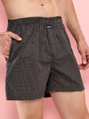 HiFlyers Men Regular Fit Checked Super Combed Cotton Woven Boxer Short Pack Of 1 Brown