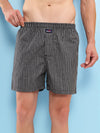 HiFlyers Men Regular Fit Checked Super Combed Cotton Woven Boxer Short Pack Of 1 Black