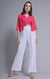 Pink waistcoat with blazer trouser