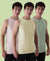 T.T. Men’S Cotton Vest|Premium Melange Cotton|Regular Fit|Soft, Breathable, Fade-Resistant | Anti-Bacterial & Lightweight | Ideal For Gym/Sports Activities|Pack Of 3|Green::Tan::Peach