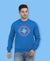 Hiflyers Men|Regular Fit|Chest Printed Cotton Fleece|Soft Stylish Casual Winter Wear Sweatshirt|Blue-P4