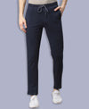 T.T. Men|Cotton Trackpant With Zipper Pocket|Regular Fit|Elastic Waist With Drawstring, Ultra Soft Stretch Fabric – Gym, Sports & Casual Wear With Side Piping||Navy