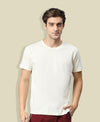 T.T. Men’S Organic Cotton T-Shirt|Melange Slim Fit Tees For Men | Round Neck|Regular Fit|Anti-Bacterial & Lightweight | Ideal For Gym/Sports Activities|White