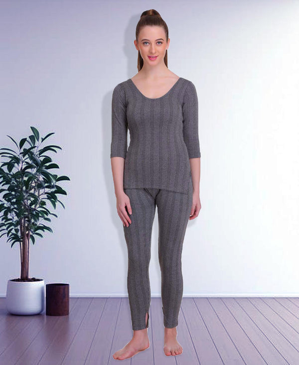 T.T. Women Top - Pyjama Set Thermal - Anthra