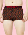T.T. Mens Desire 100% Combed Cotton Printed Mini Top Elastic Trunk Pack Of 1 Orange