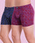 T.T. Men Desire Printed Long Trunk Pack Of 2 (Pink - Blue)