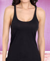 T.T. Women Pack Of 2 Solid Black Scoop-Neck Long Slips
