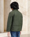 HiFlyers Boys Regular Fit | Polyster |Fluffy Full Sleeves |Quilted Insulation|High Neck Stand Collar|Zipper Jacket -Green