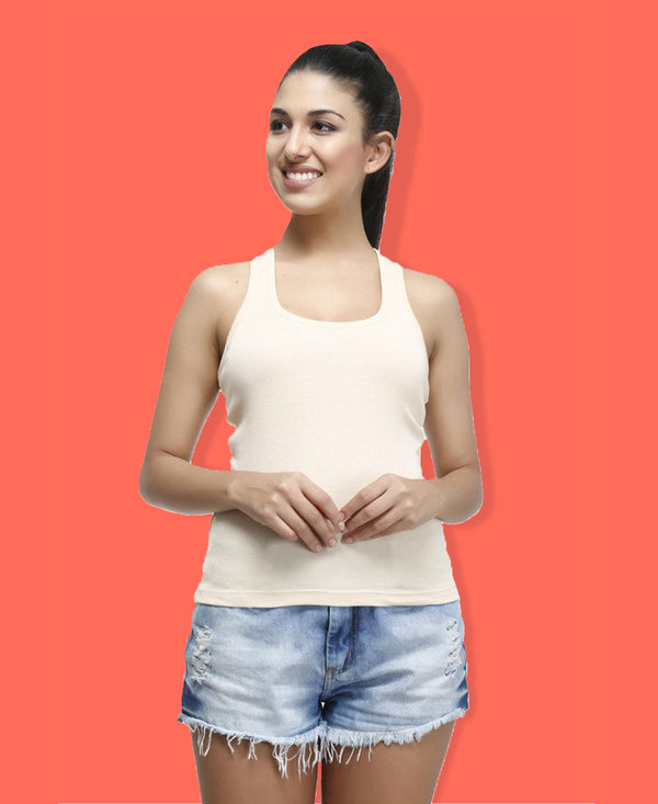 T.T. Womens Desire Cotton Spandex Rib Racer Vest Pack Of 3