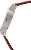 Quartz Analog White Dial Leather Strap Watch for Girls