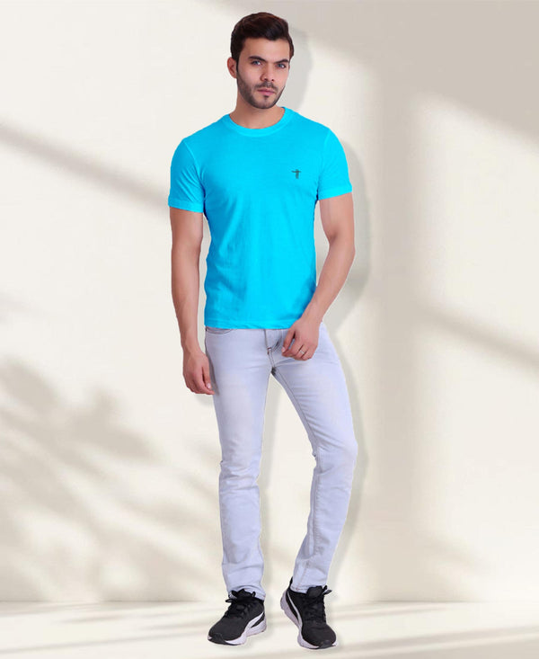T.T. Cool Men T-Shirt Cyan