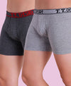 T.T. Men Desire Fine Long Trunk Pack Of 2 (Anthra - Grey)
