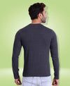 HiFlyers Men Round Neck Full Sleeve Solid Anthra T-Shirt