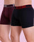T.T. Men Desire Fine Long Trunk Pack Of 2 (Black - Maroon)
