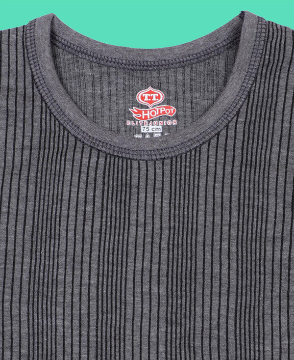 T.T. Kids Elite Plain Thermal Vest Pack Of 1 Anthra