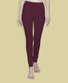 T.T. Women Solid Chudidar Cotton Lycra Cool Leggings -Bright Maroon
