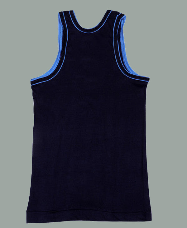 T.T. Kids Titanic Piping Dyed Vest Pack Of 3 Navy-Sky-Black