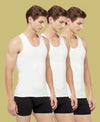 T.T. Men Interlock Sleeveless Vest With Pocket Pack Of 3 White