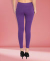 HiFlyers Women Purple Ankle Length Leggings / Yoga Pant