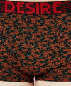 T.T. Mens Desire 100% Combed Cotton Printed Mini Top Elastic Trunk Pack Of 1 Orange